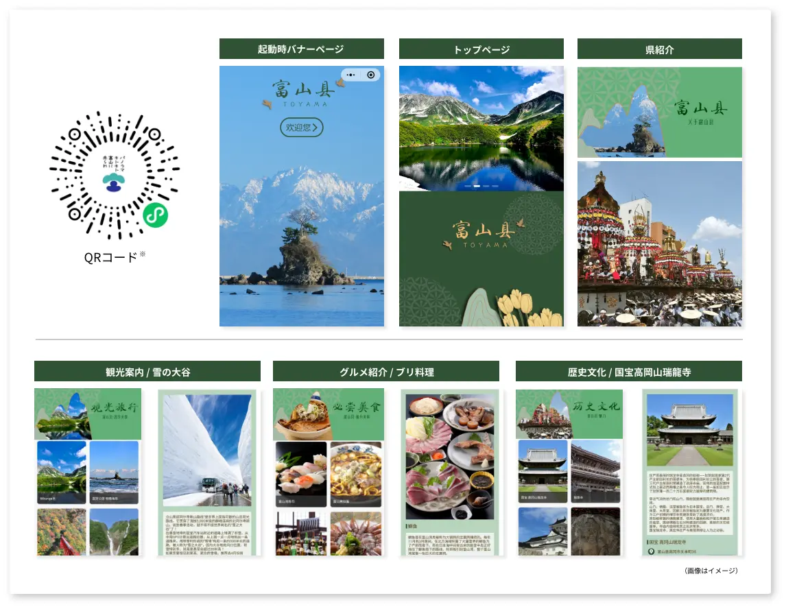 富山県公式WeChatミニプログラムを開設